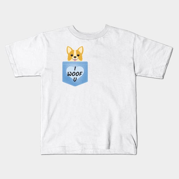 Woof Puppy Lover Cute Kids T-Shirt by Tip Top Tee's